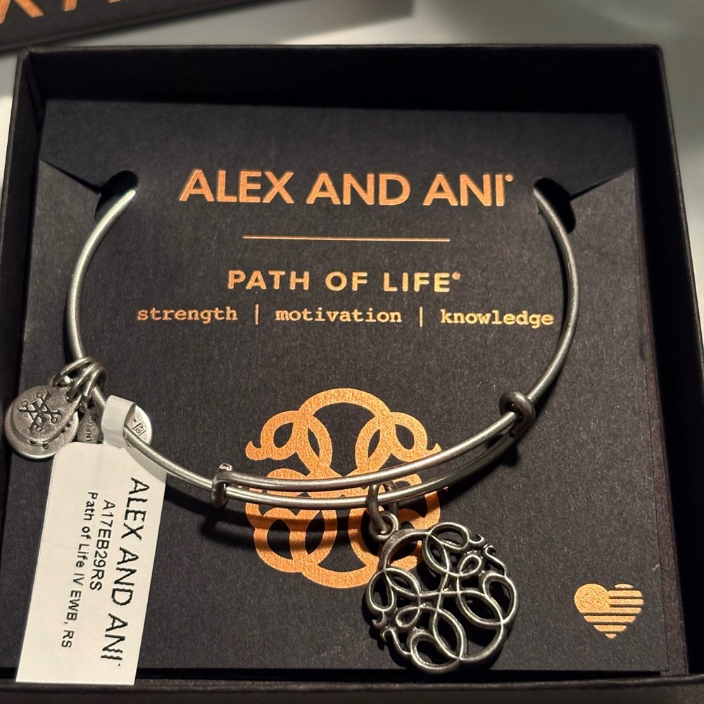 Alex and Ani Antique Silver Path of Life bangle (Nickel-Free)